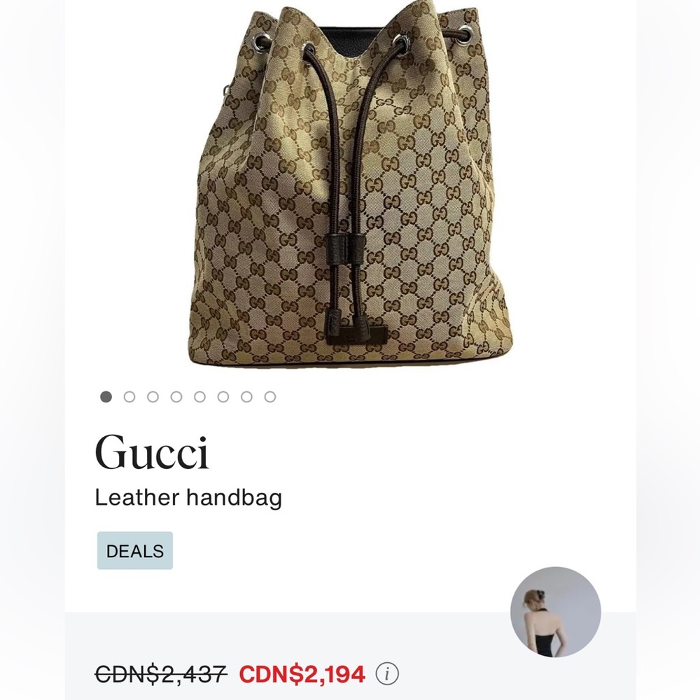 Gucci Brown Monogram Backpack - Picture 9 of 9